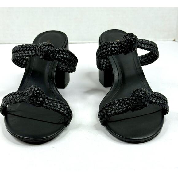 Arezzo Women's Remy Mid-Block Sandals Size 8.5B Black NWT - Picture 2 of 9